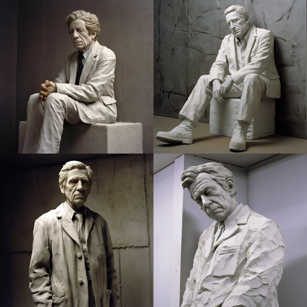 George Segal style, Midjourney V5, render 1 of 4