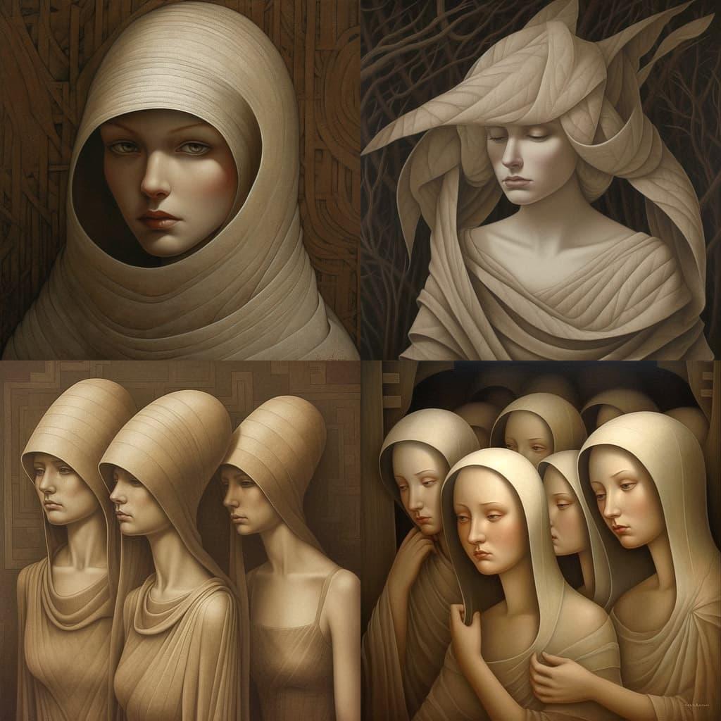 George Underwood style, Midjourney V5, render 1 of 4