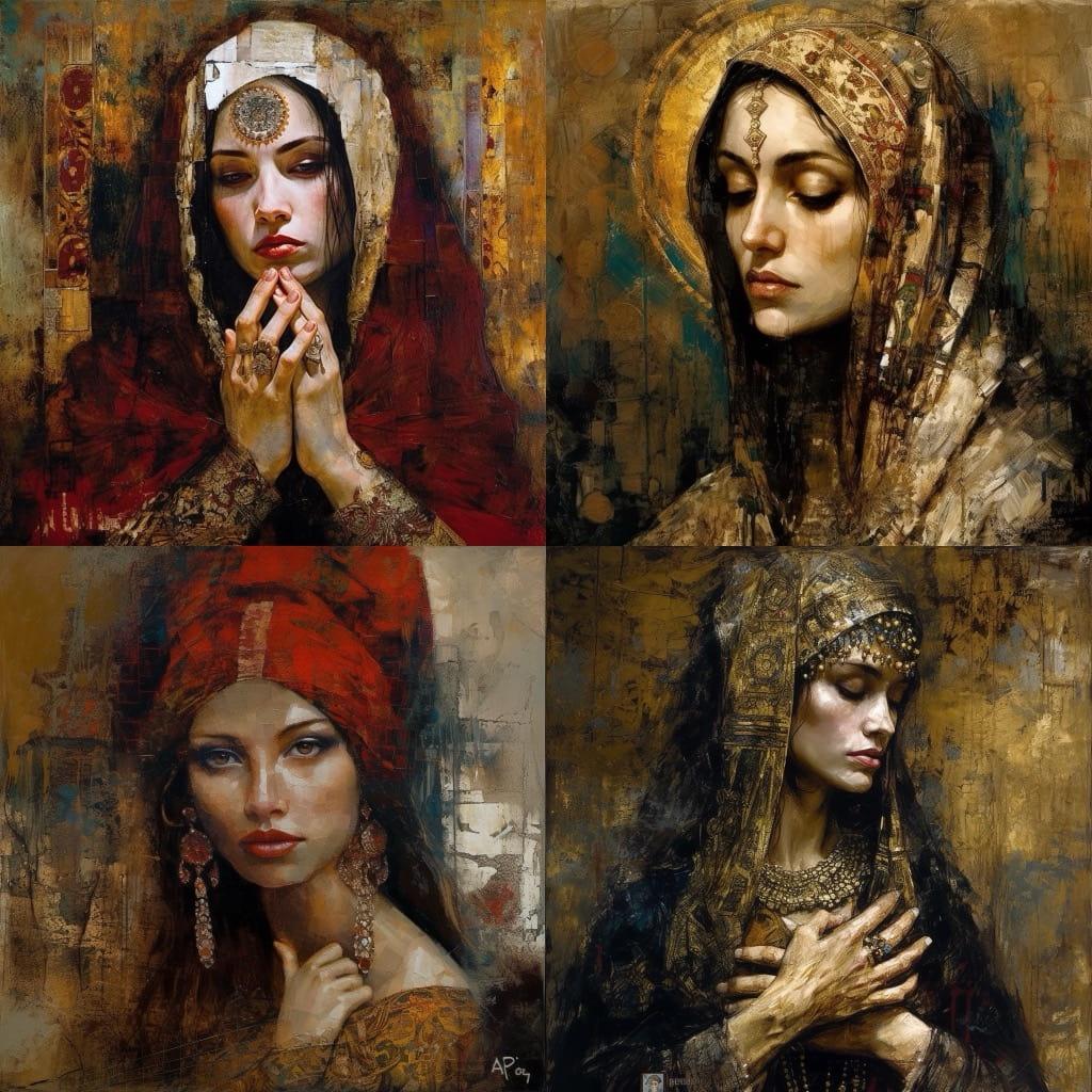 George Yepes style, Midjourney V5, render 1 of 4