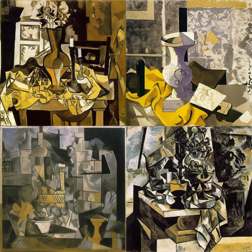 Georges Braque style, Midjourney V5, render 1 of 4