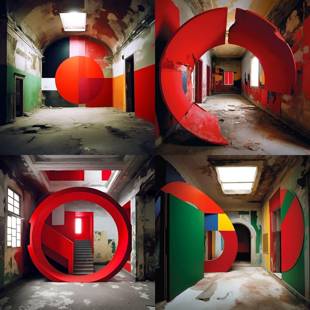 Georges Rousse style, Midjourney V5, render 1 of 4