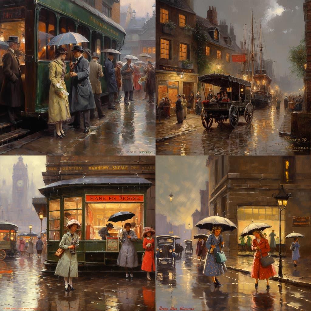 Gerald Harvey Jones style, Midjourney V5, render 1 of 4