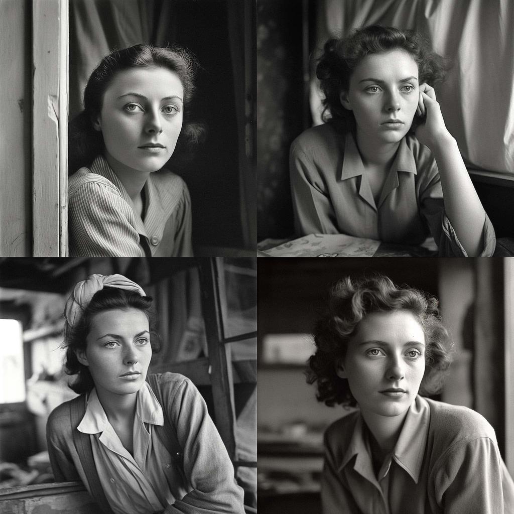 Gerda Taro style, Midjourney V5, render 1 of 4