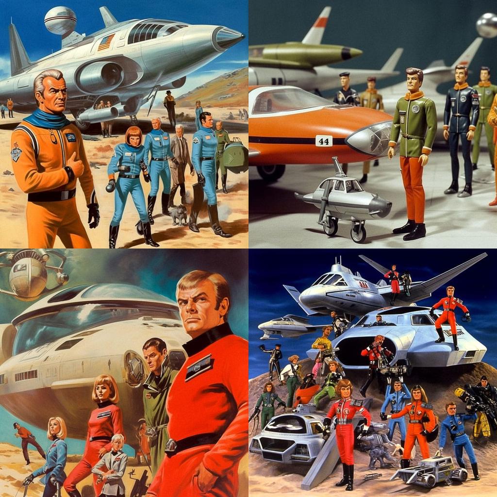 Gerry Anderson style, Midjourney V5, render 1 of 4