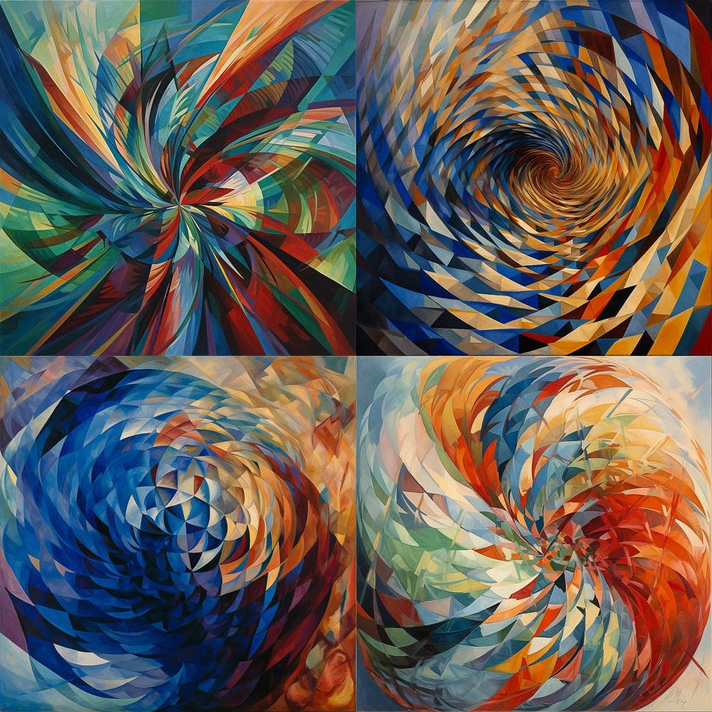 Giacomo Balla style, Midjourney V5, render 1 of 4