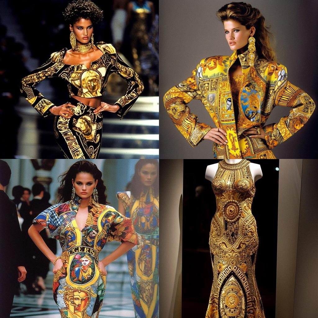 Gianni Versace style, Midjourney V5, render 1 of 4