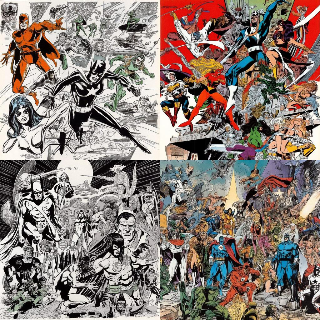 Gil Kane style, Midjourney V5, render 1 of 4