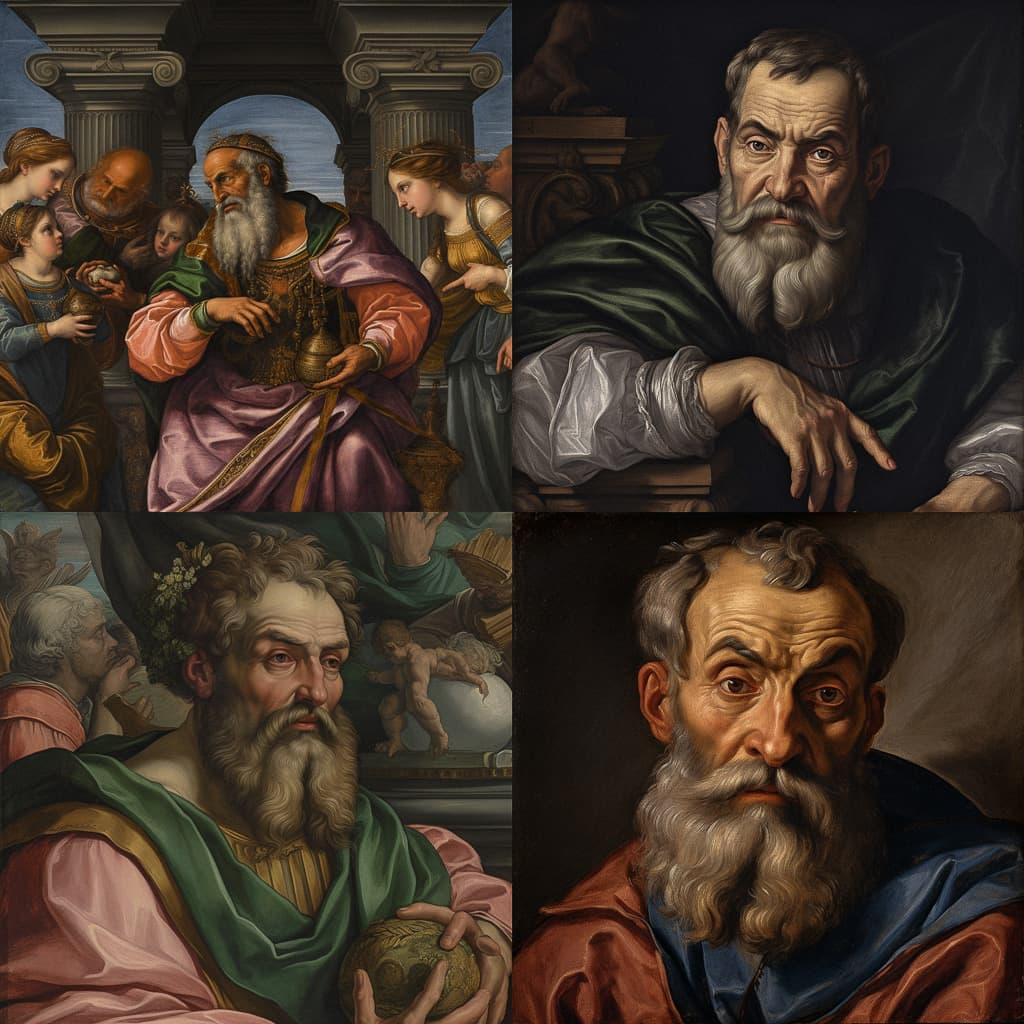 Giorgio Vasari style, Midjourney V5, render 1 of 4