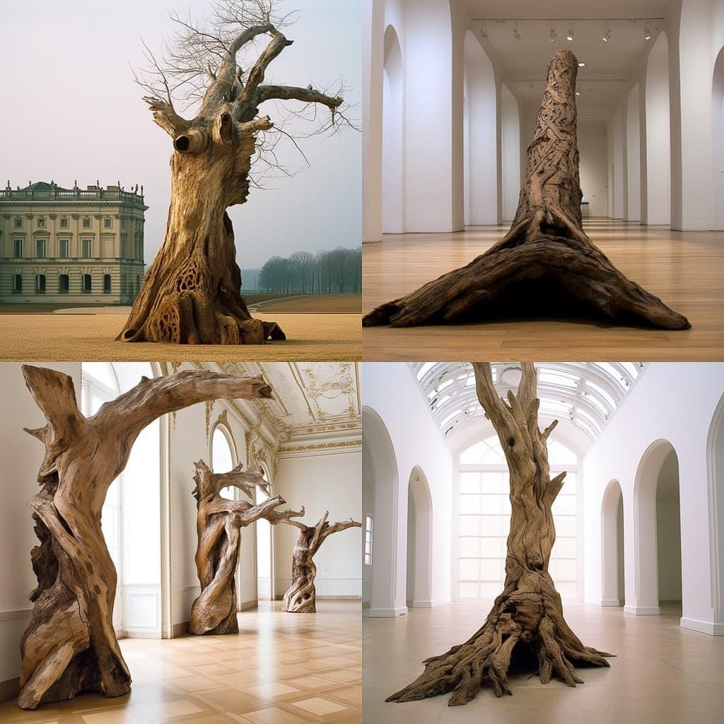 Giuseppe Penone style, Midjourney V5, render 1 of 4
