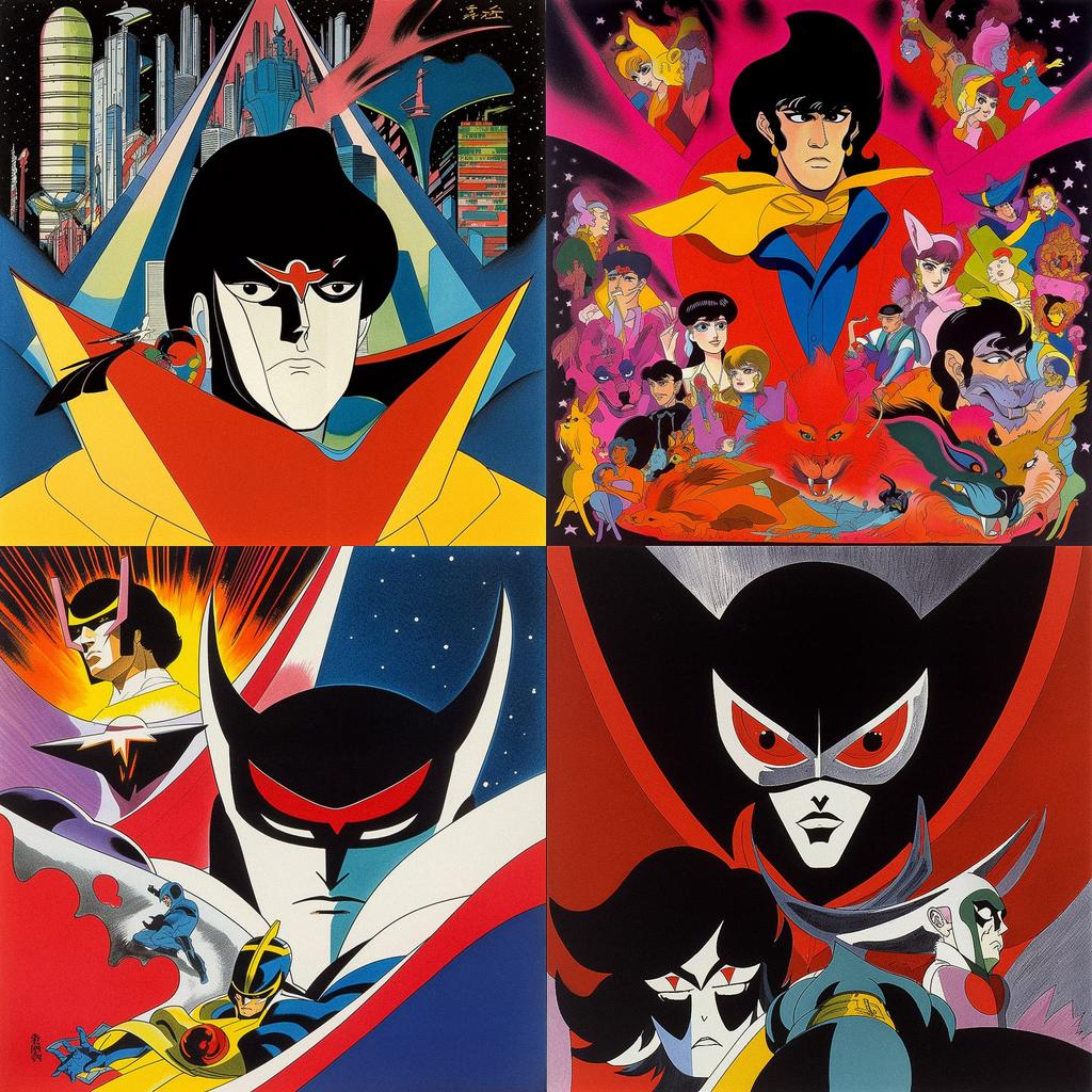 Go Nagai style, Midjourney V5, render 1 of 4