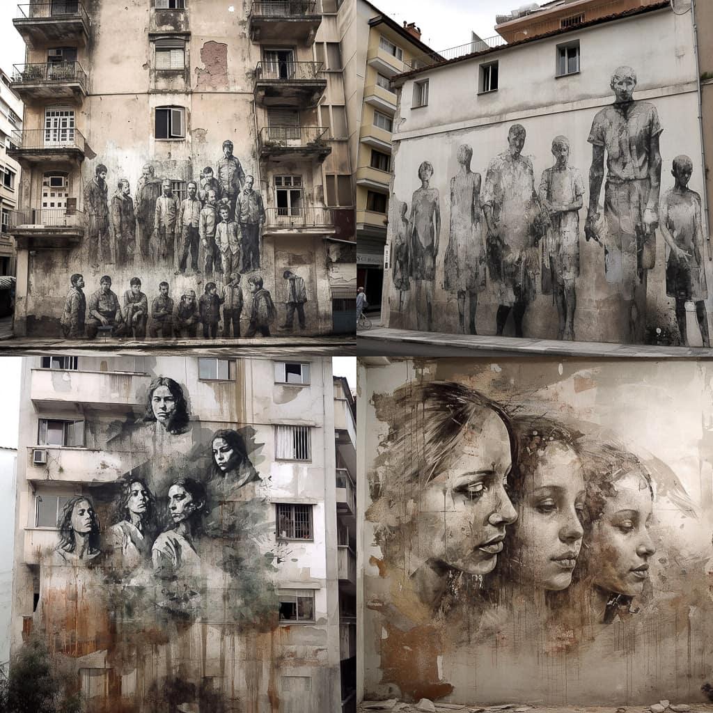 Gonzalo Borondo style, Midjourney V5, render 1 of 4