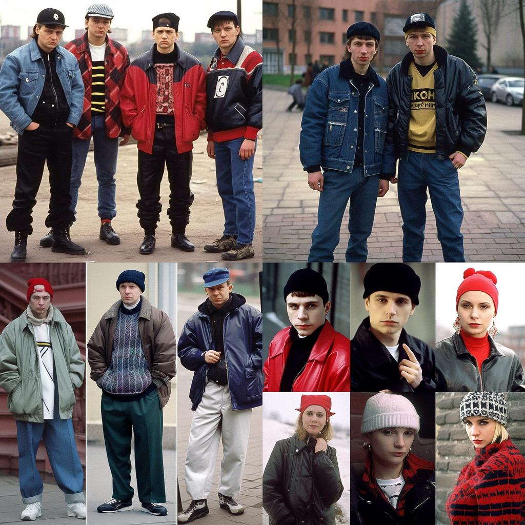 Gopnik fashion style, Midjourney V5, render 1 of 4