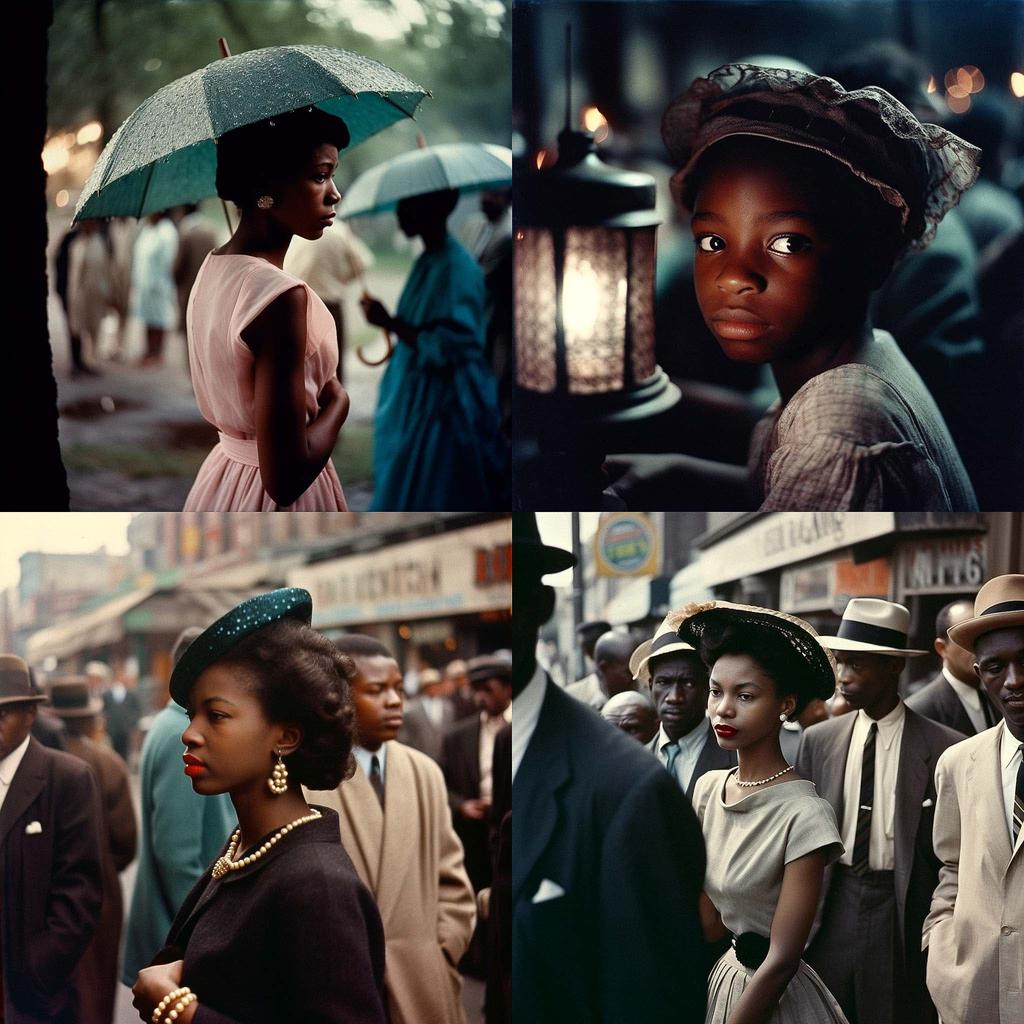 Gordon Parks style, Midjourney V5, render 1 of 4