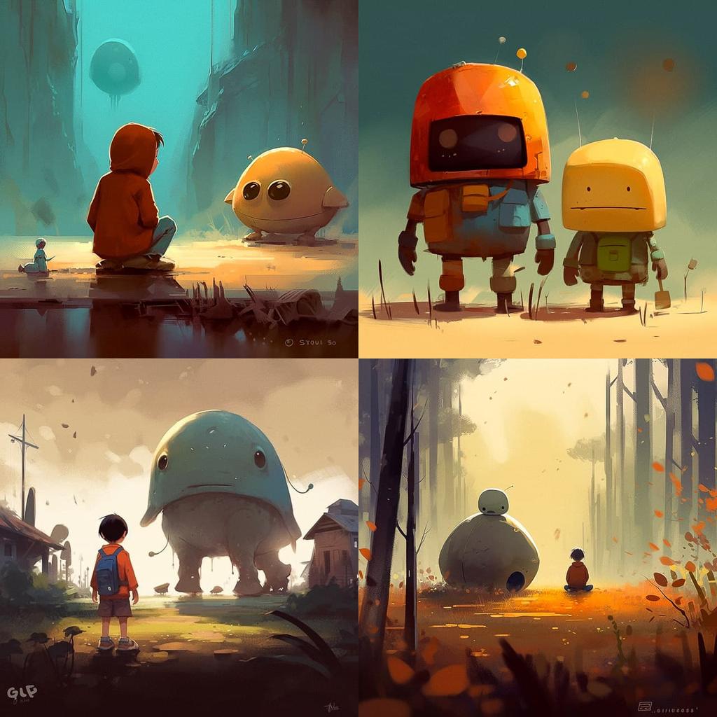 Goro Fujita style, Midjourney V5, render 1 of 4