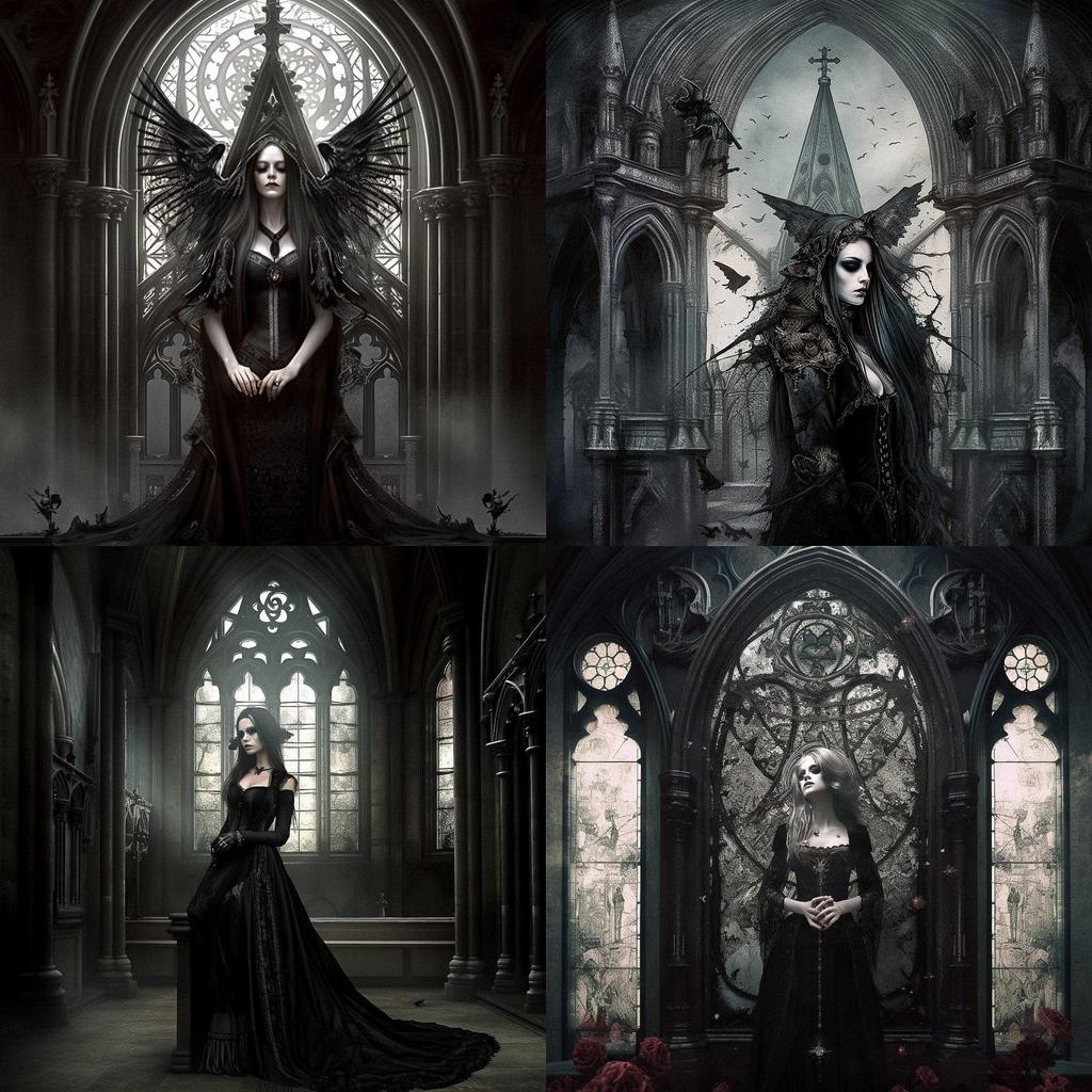 Gothic art style, Midjourney V5, render 1 of 4