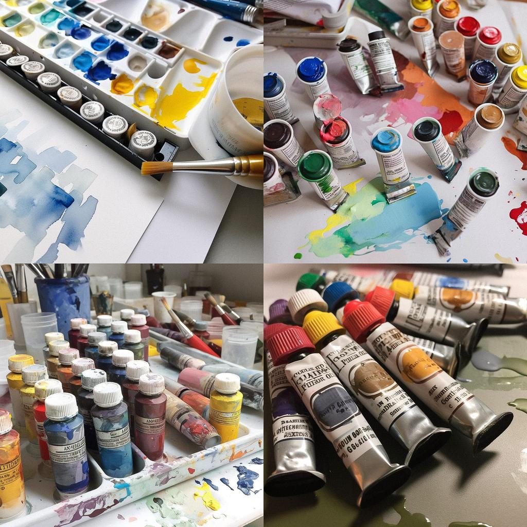 Gouache paint style, Midjourney V5, render 1 of 4