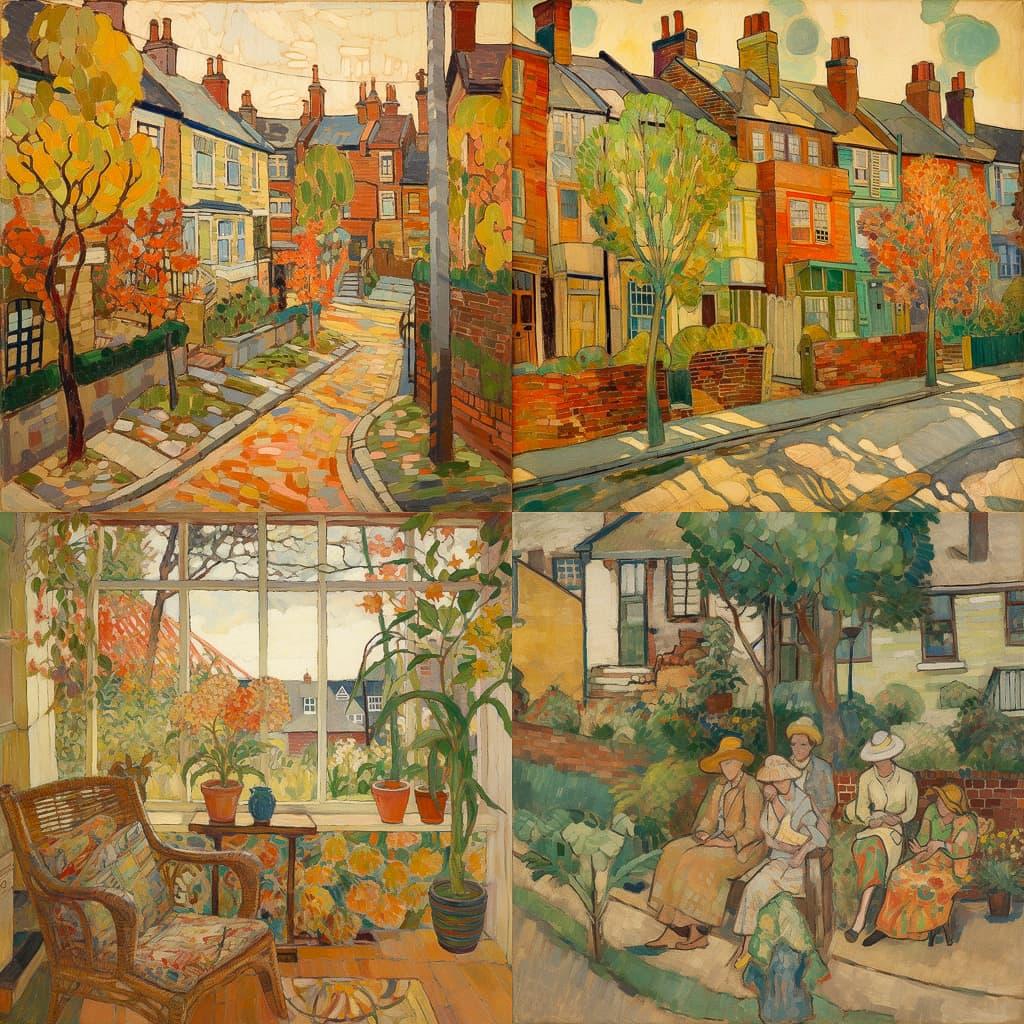 Grace Cossington Smith style, Midjourney V5, render 1 of 4
