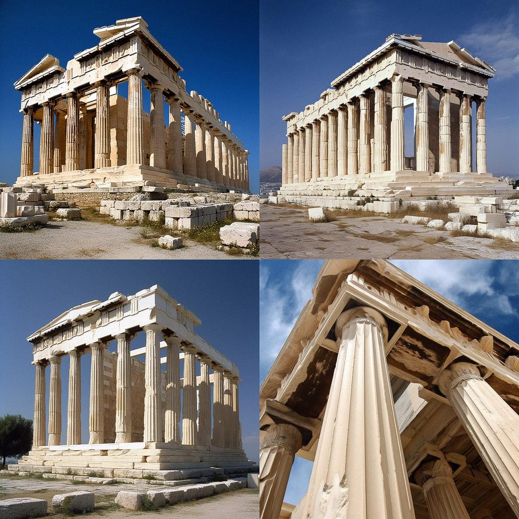 Greek architecture style, Midjourney V5, render 1 of 4