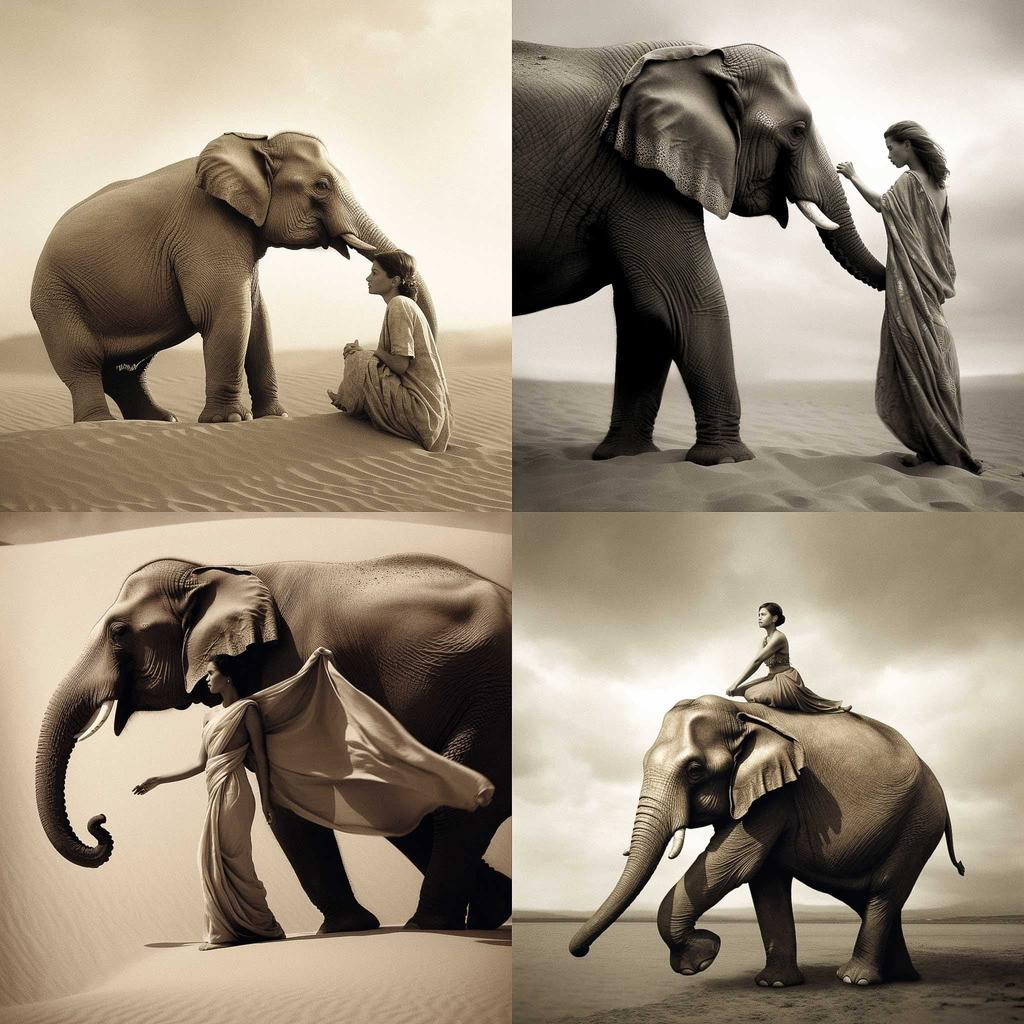 Gregory Colbert style, Midjourney V5, render 1 of 4