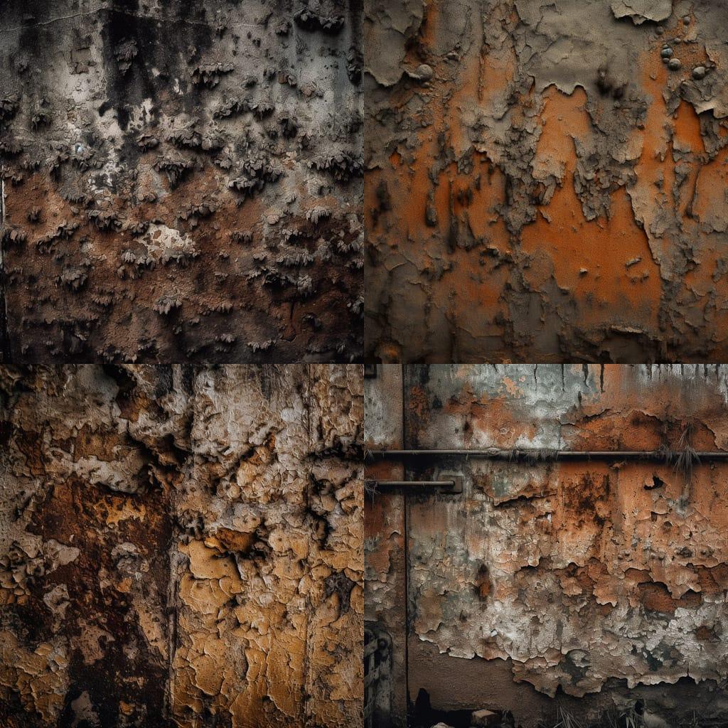 Gritty texture style, Midjourney V5, render 1 of 4
