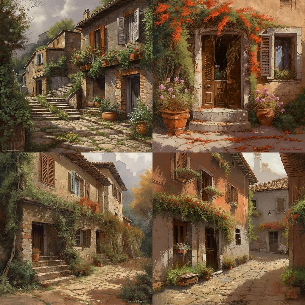 Guido Borelli da Caluso style, Midjourney V5, render 1 of 4
