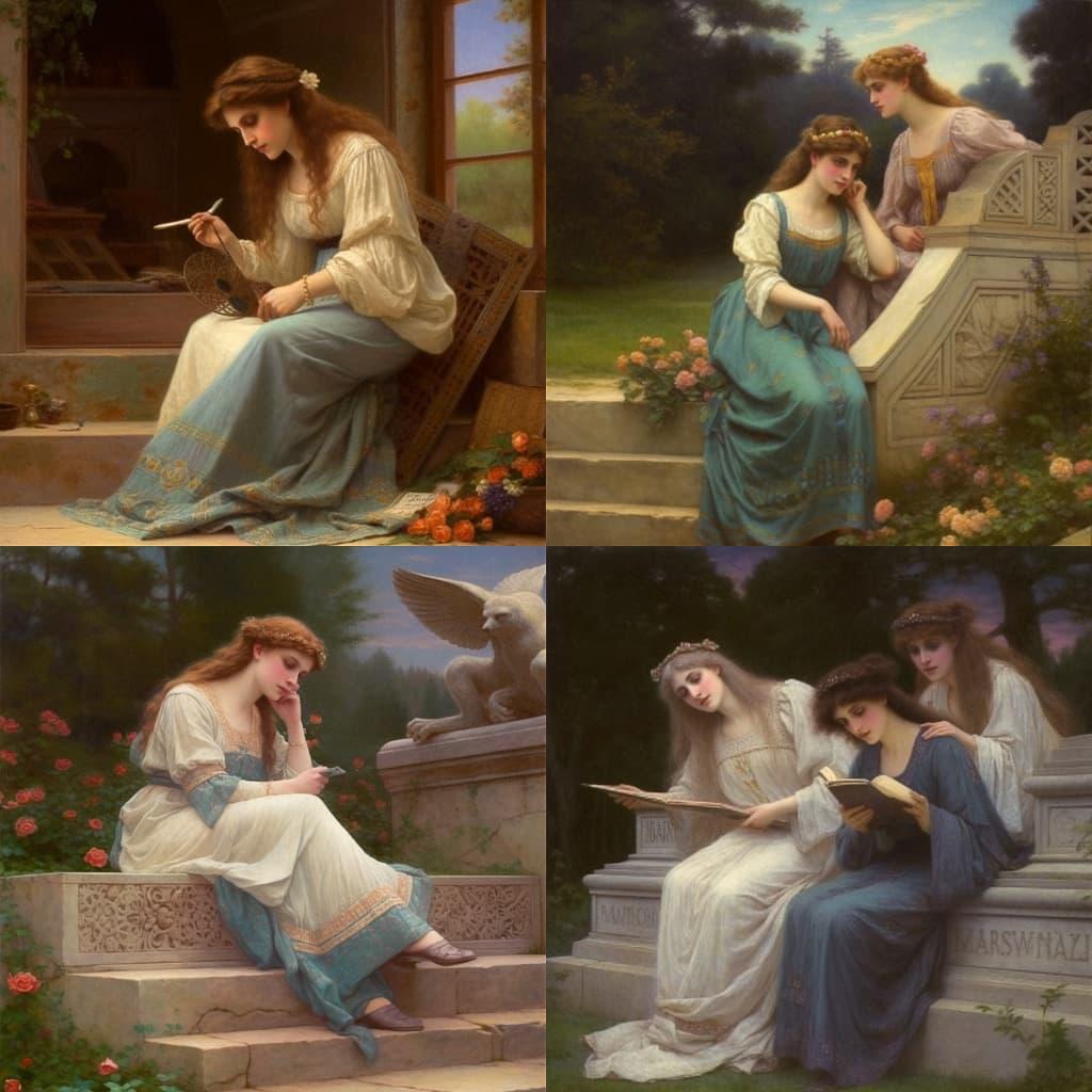 Guillaume Seignac style, Midjourney V5, render 1 of 4