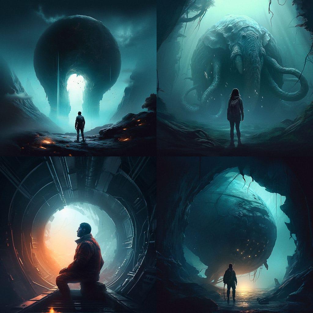 Guillem H. Pongiluppi style, Midjourney V5, render 1 of 4