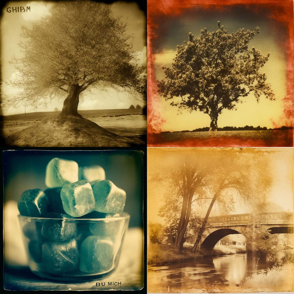 Gum Bichromate style, Midjourney V5, render 1 of 4
