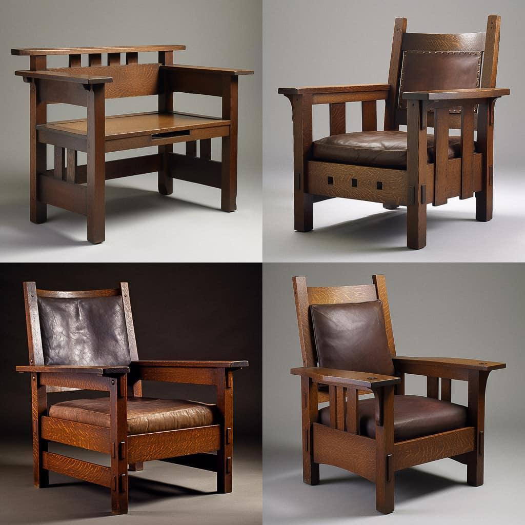 Gustav Stickley style, Midjourney V5, render 1 of 4