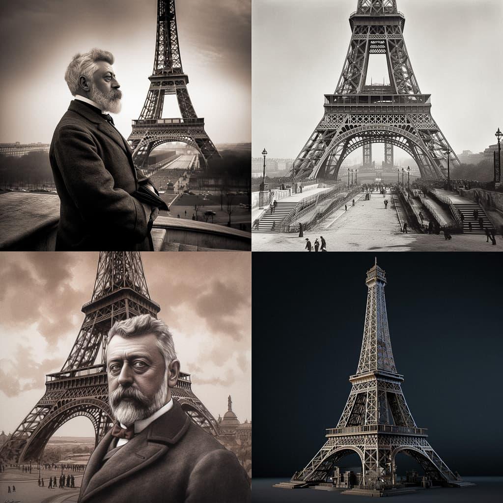 Gustave Eiffel style, Midjourney V5, render 1 of 4