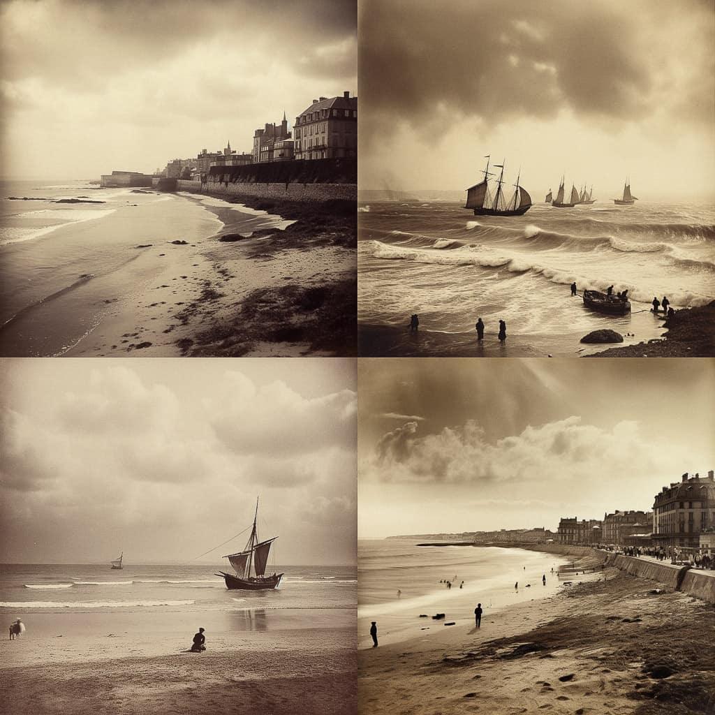 Gustave Le Gray style, Midjourney V5, render 1 of 4