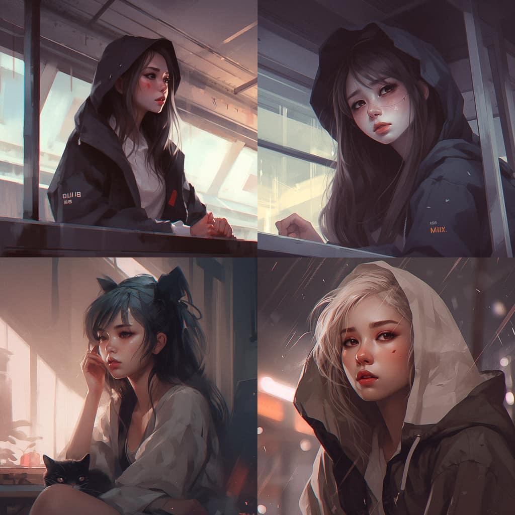 Guweiz style, Midjourney V5, render 1 of 4