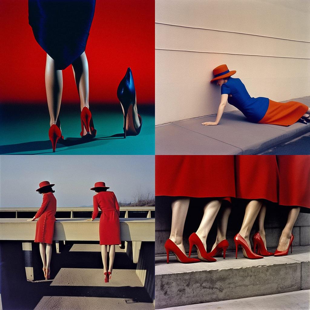 Guy Bourdin style, Midjourney V5, render 1 of 4