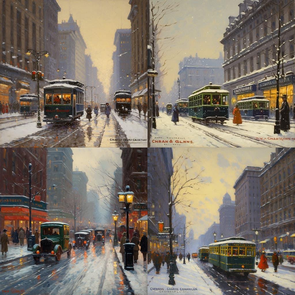 Guy Carleton Wiggins style, Midjourney V5, render 1 of 4