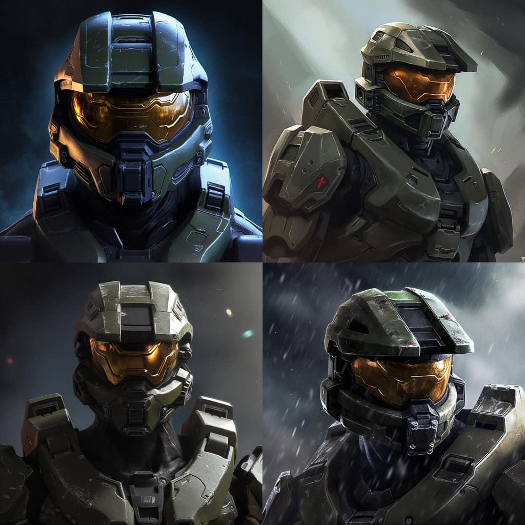 Halo style, Midjourney V5, render 1 of 4