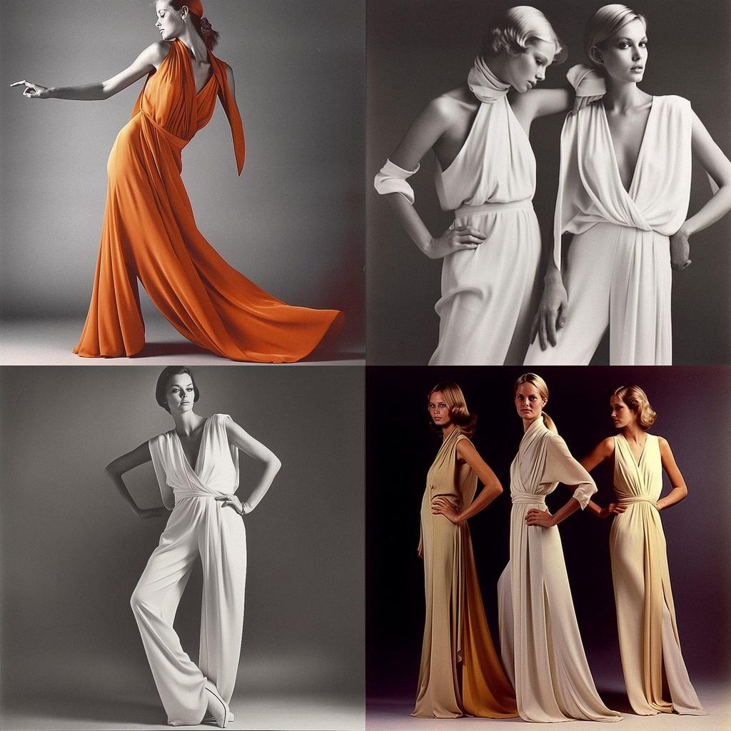 Halston style, Midjourney V5, render 1 of 4