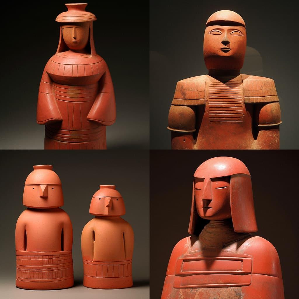 Haniwa style, Midjourney V5, render 1 of 4