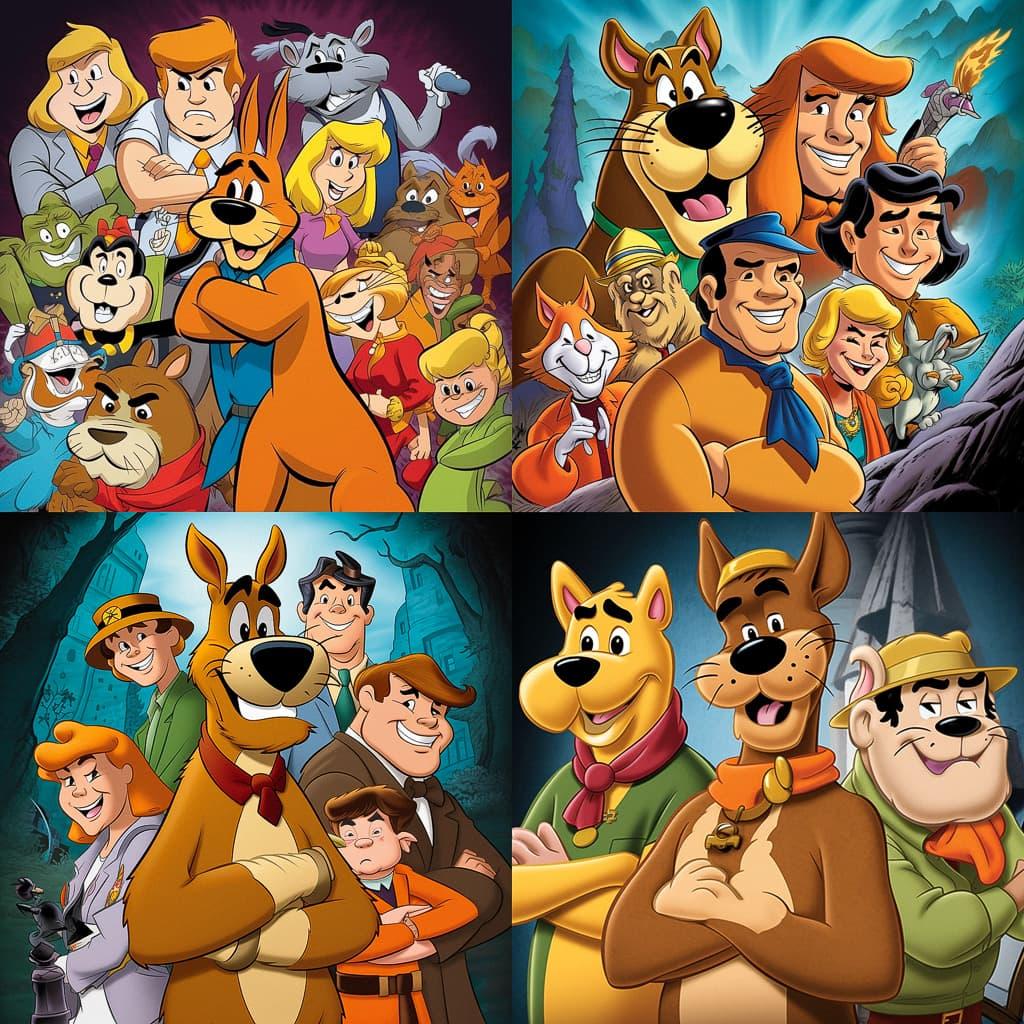 Hanna-Barbera style, Midjourney V5, render 1 of 4