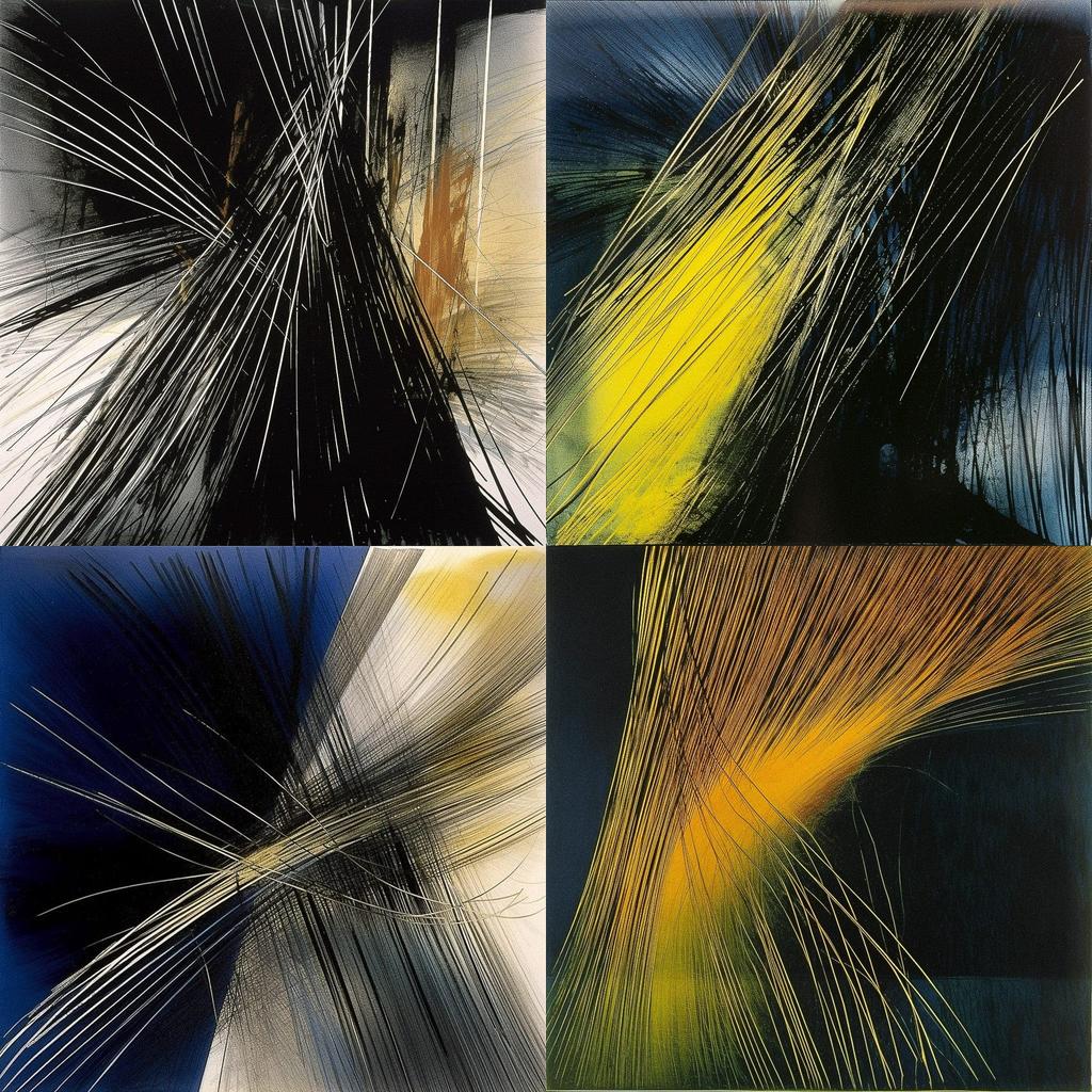 Hans Hartung style, Midjourney V5, render 1 of 4