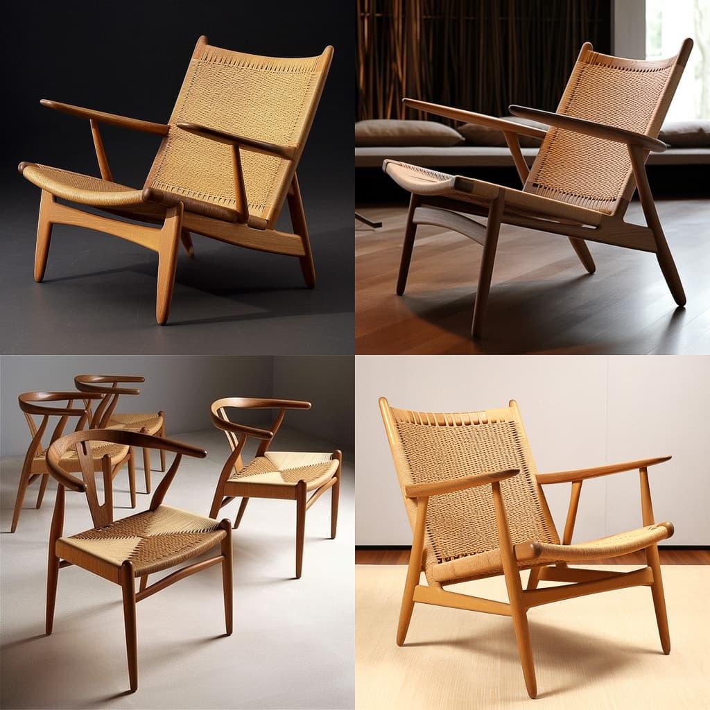 Hans Wegner style, Midjourney V5, render 1 of 4