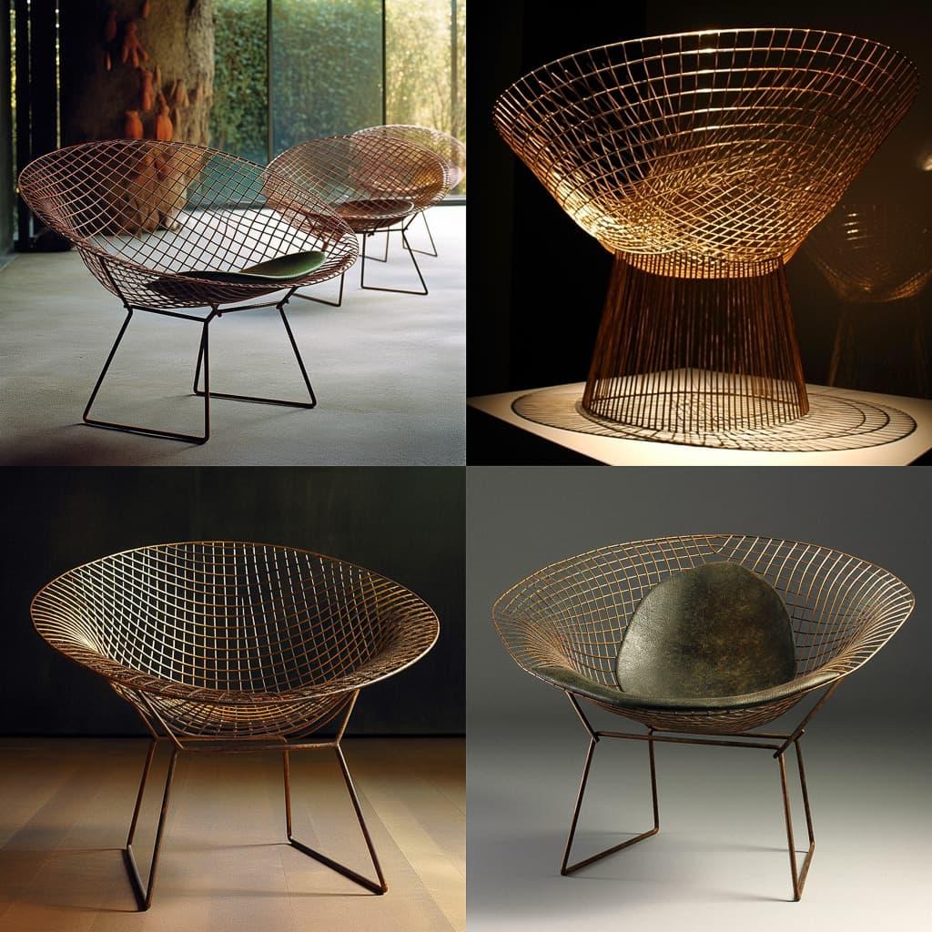 Harry Bertoia style, Midjourney V5, render 1 of 4
