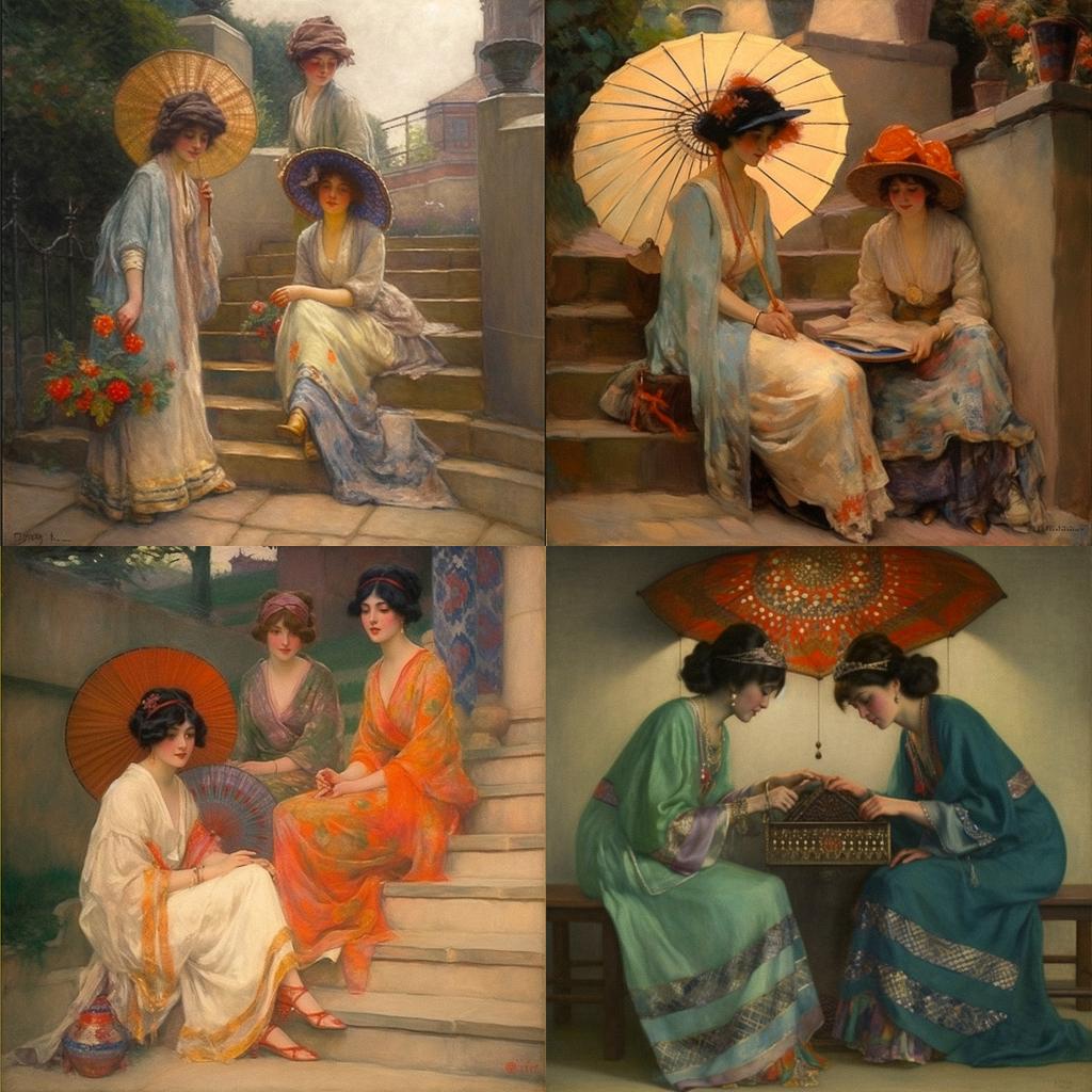 Harry Siddons Mowbray style, Midjourney V5, render 1 of 4