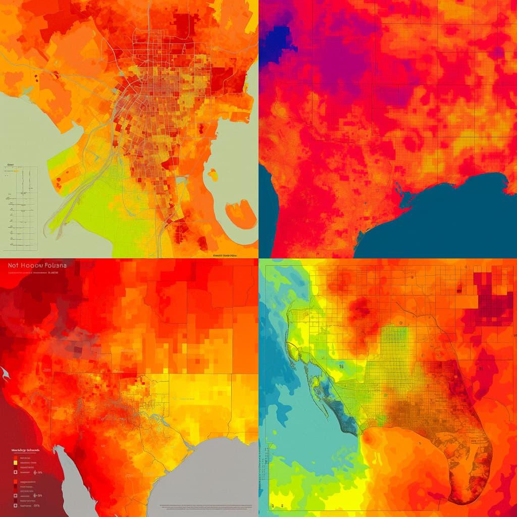 Heat map style, Midjourney V5, render 1 of 4