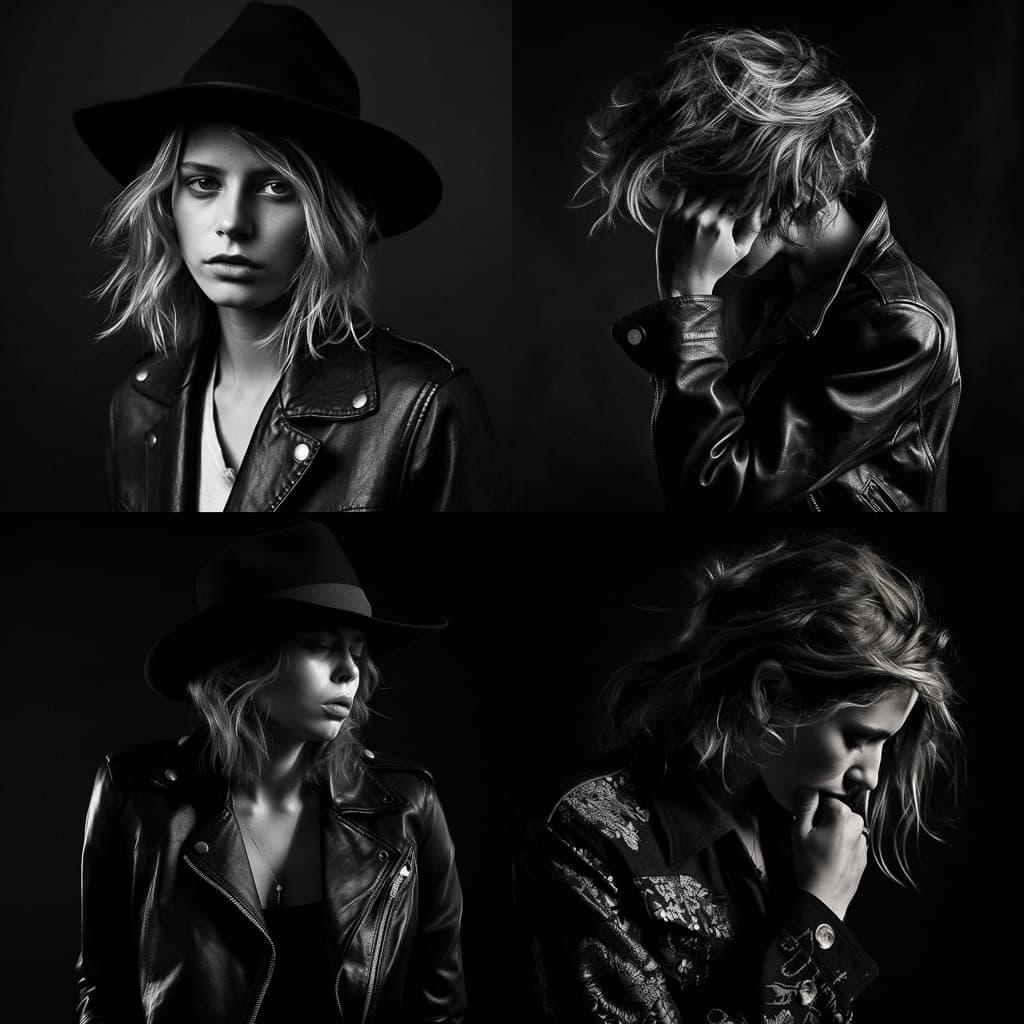 Hedi Slimane style, Midjourney V5, render 1 of 4