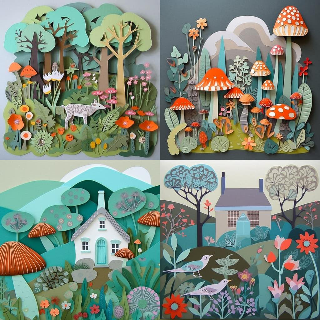 Helen Musselwhite style, Midjourney V5, render 1 of 4