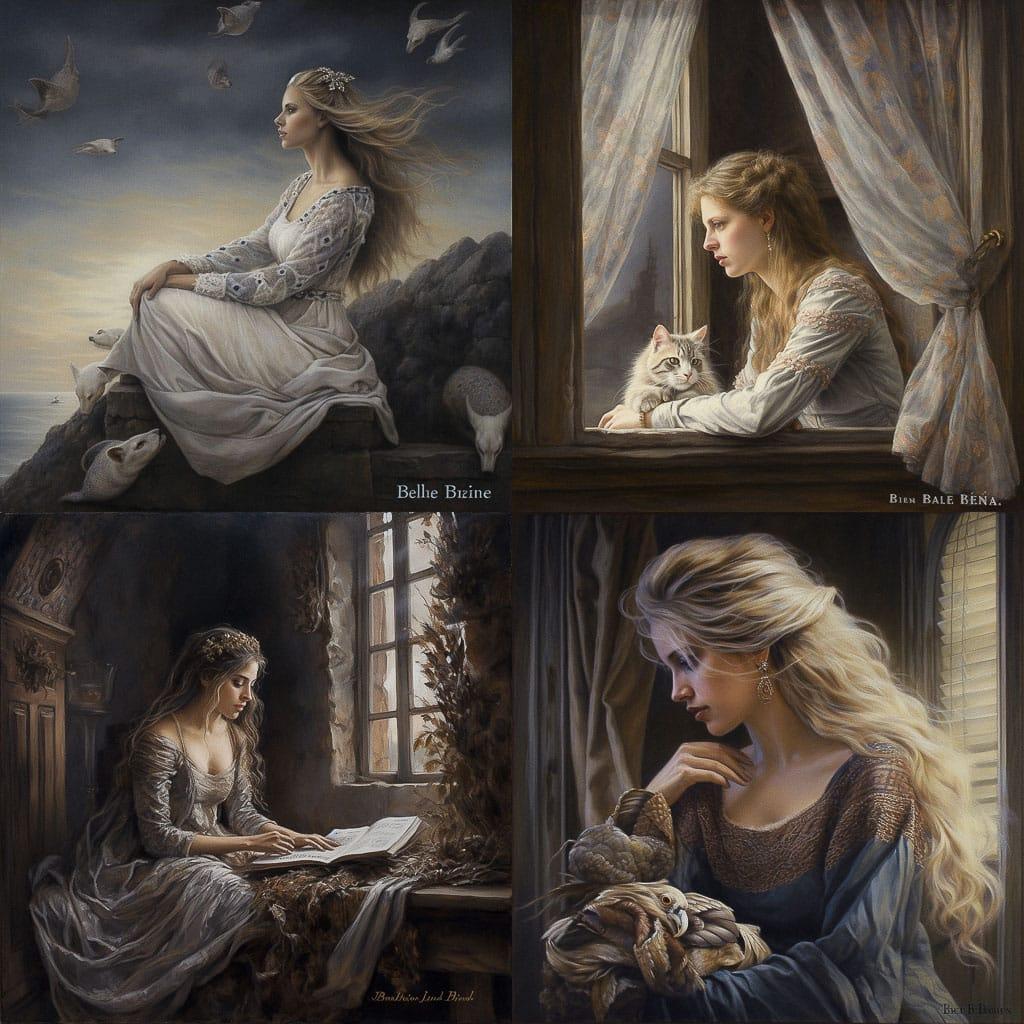 Helene Beland style, Midjourney V5, render 1 of 4