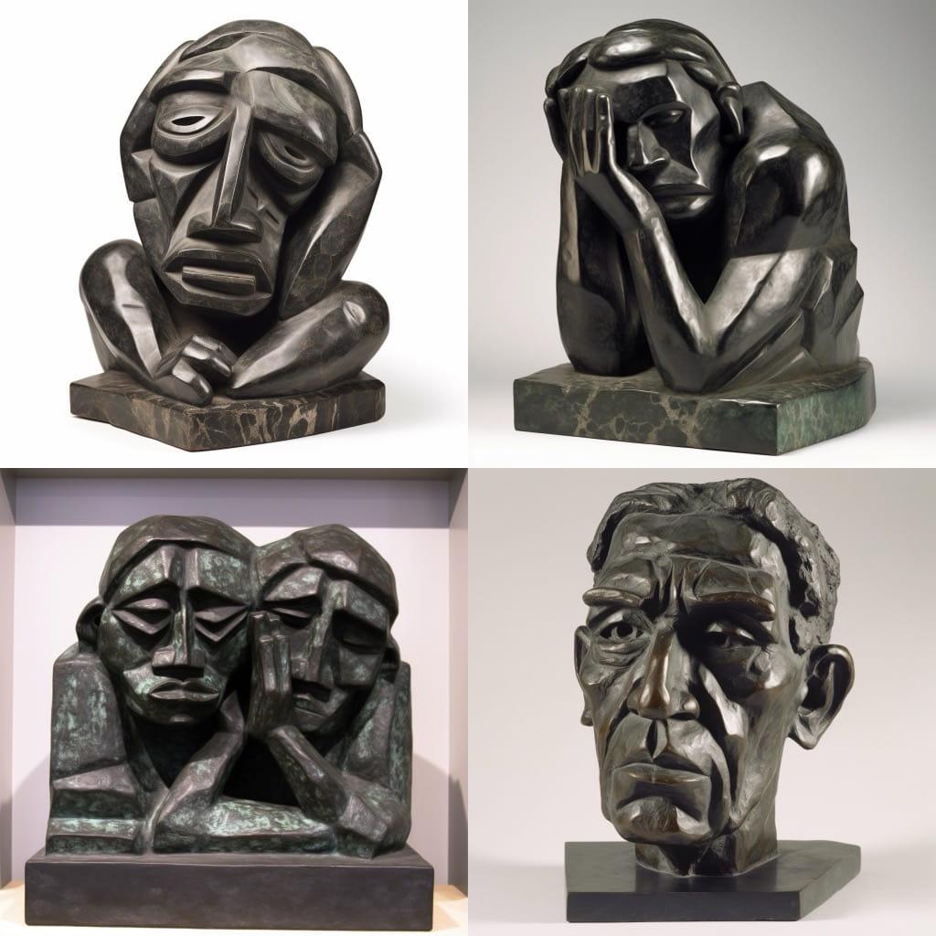 Henri Gaudier Brzeska style, Midjourney V5, render 1 of 4