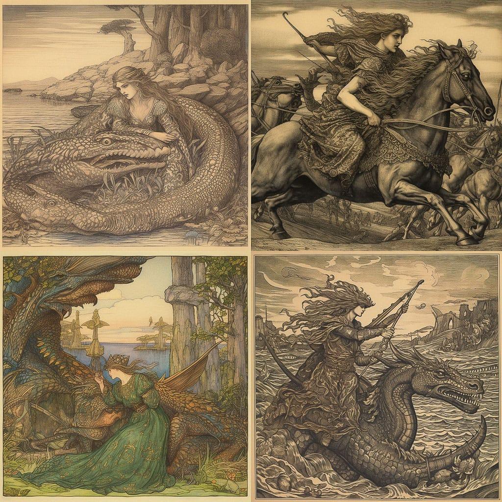 Henry Justice Ford style, Midjourney V5, render 1 of 4