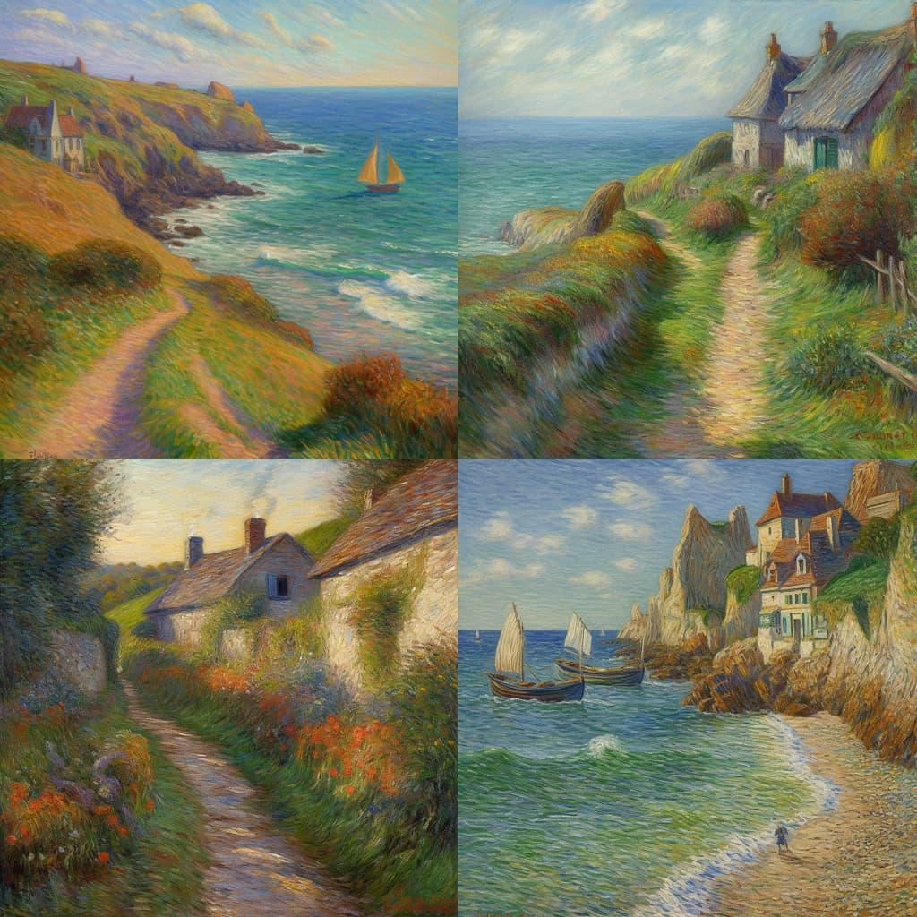 Henry Moret style, Midjourney V5, render 1 of 4