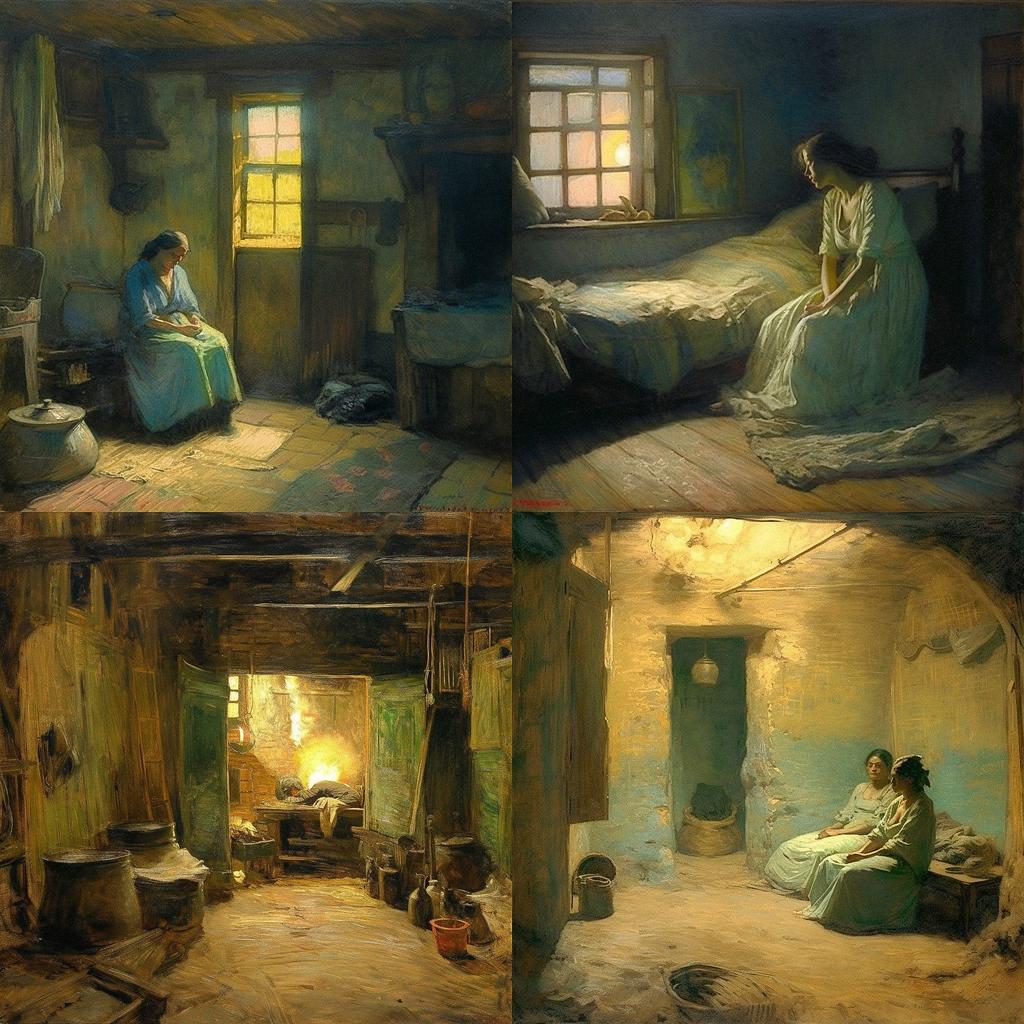 Henry Ossawa Tanner style, Midjourney V5, render 1 of 4